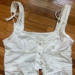 Lace camisole white tank Free people
